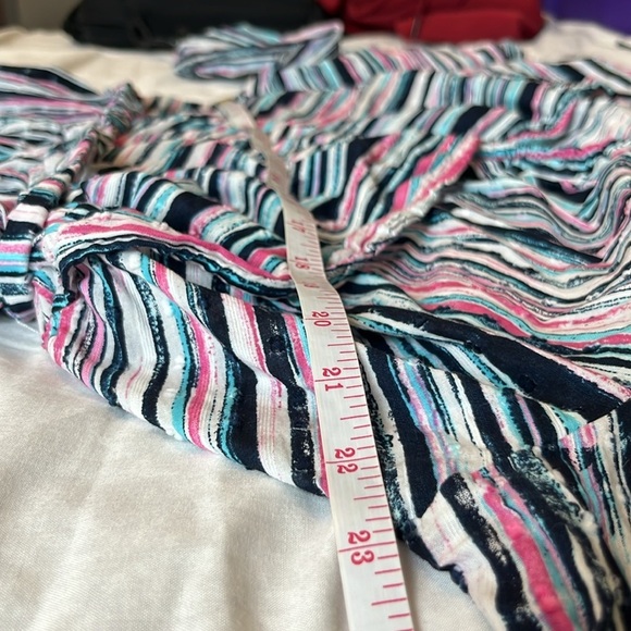 Lane Bryant Faux Wrap Striped Blouse - Picture 8 of 11